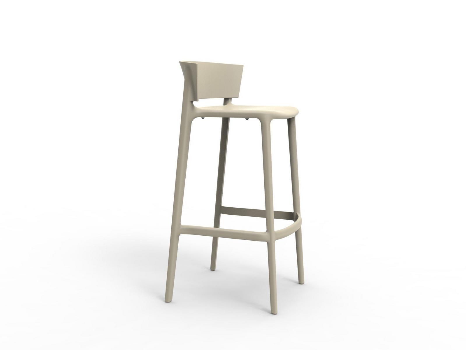 Polypropylene barstool with footrest | Africa by Vondom