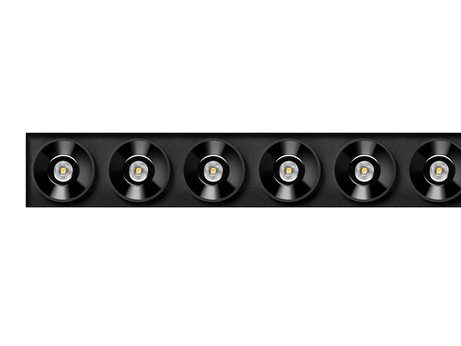 LED recessed multiple aluminium spotlight | Black Foster Trimless 15 by Arkoslight