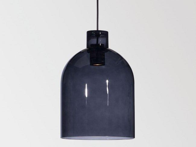 LED blown glass pendant lamp | Mantello Glass Led by Delta light