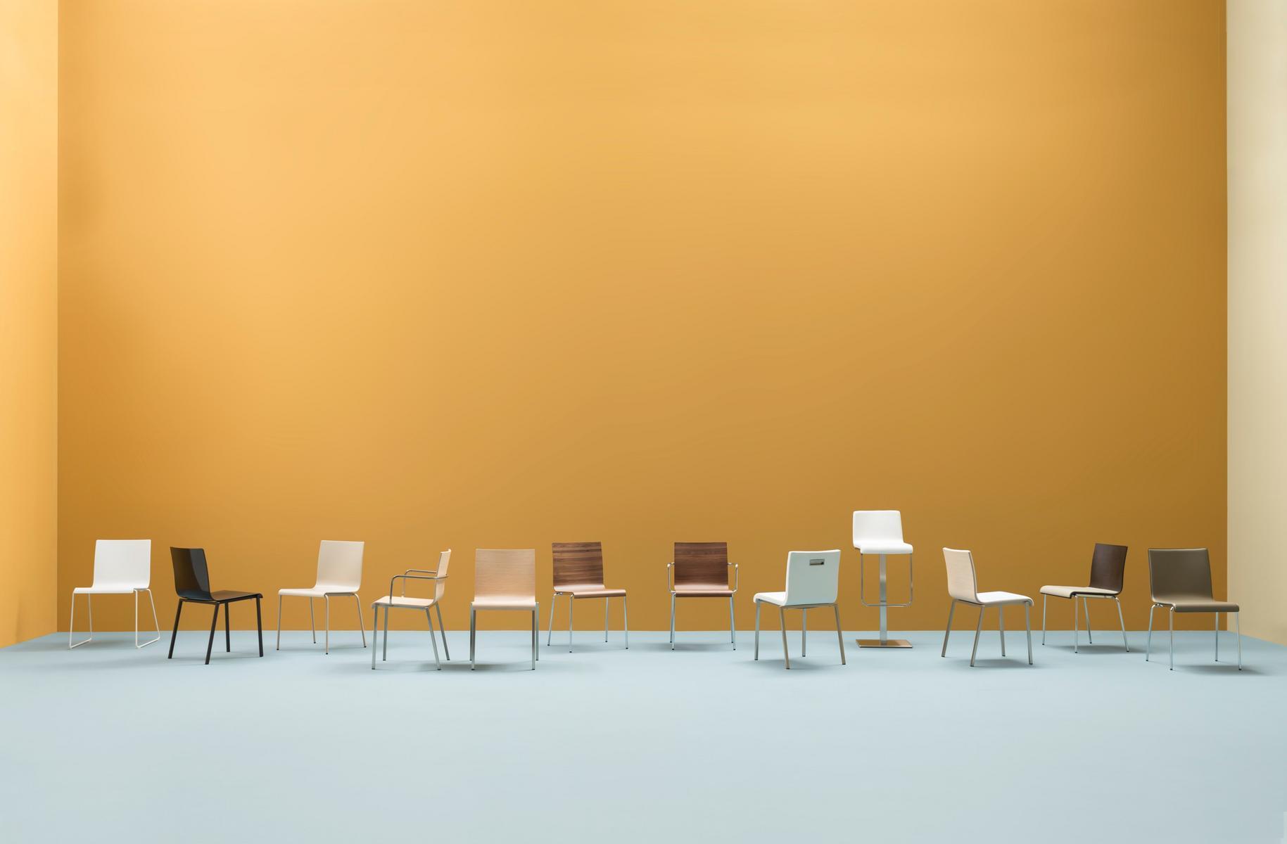 Swivel upholstered stool | Kuadra Xl 4429 by Pedrali