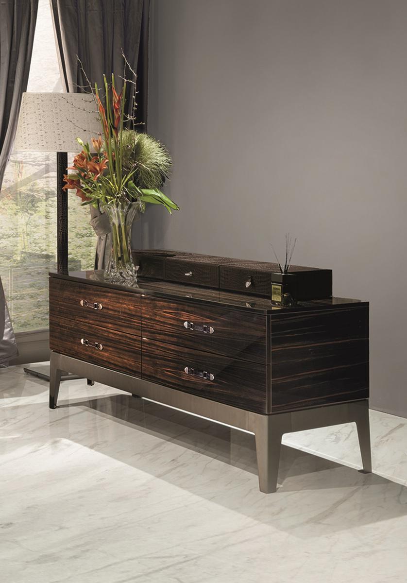 Rectangular veneer chest of drawers | Monsieur by Longhi