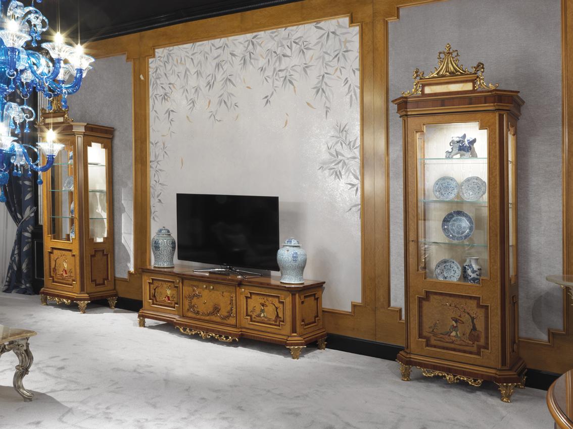 Low wooden TV cabinet | 1300 by Ezio Bellotti