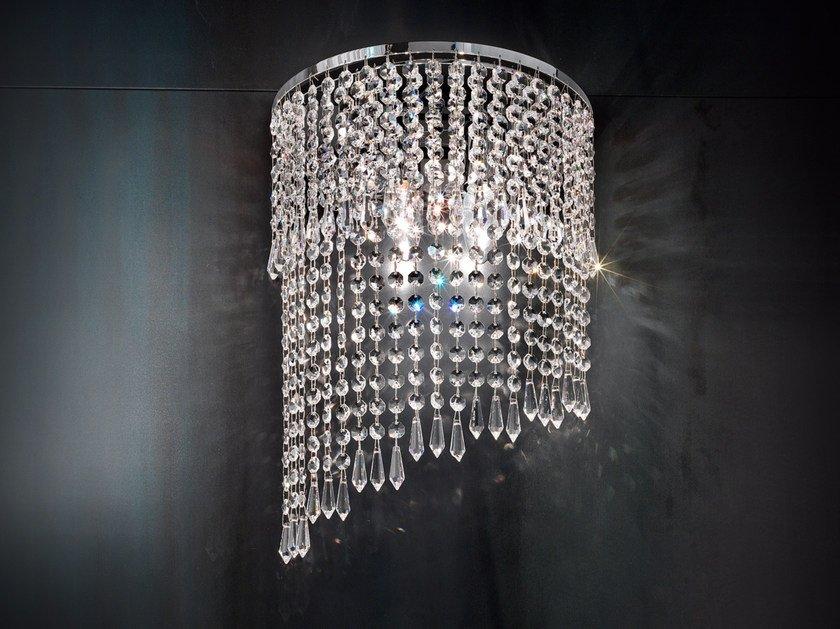 Incandescent chrome plated wall light with crystals | Impero & Deco Ve 840 A2 by Masiero