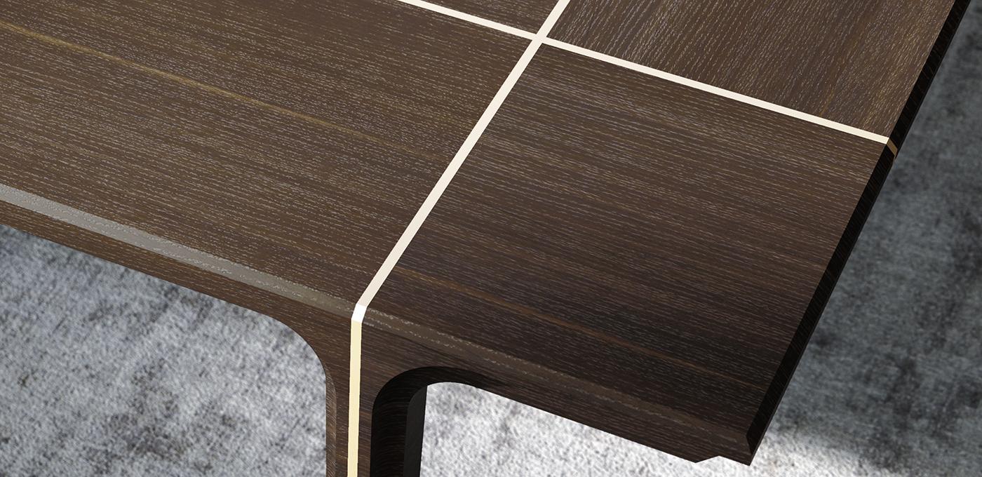 Rectangular solid wood console table | Kendo by Natuzzi Italia