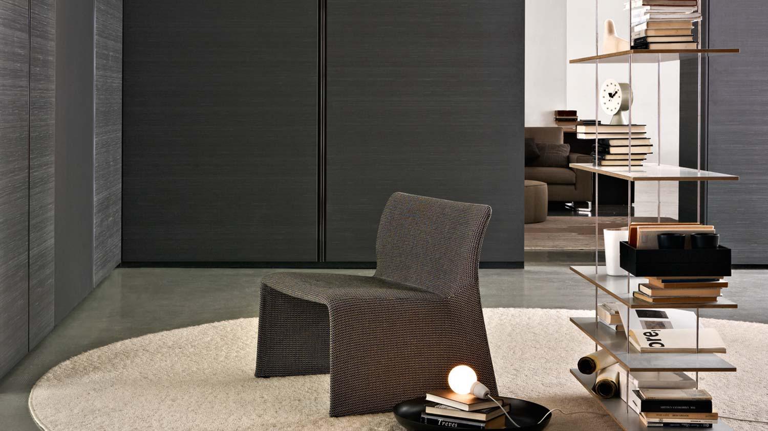 Fabric easy chair with removable cover | Glove by Molteni