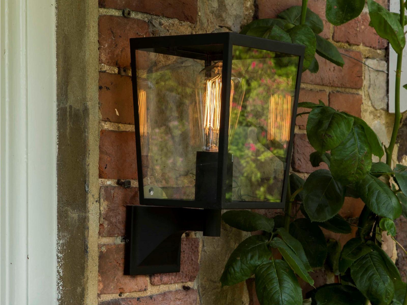 Glass and steel outdoor wall lamp | Farringdon by Astro lighting