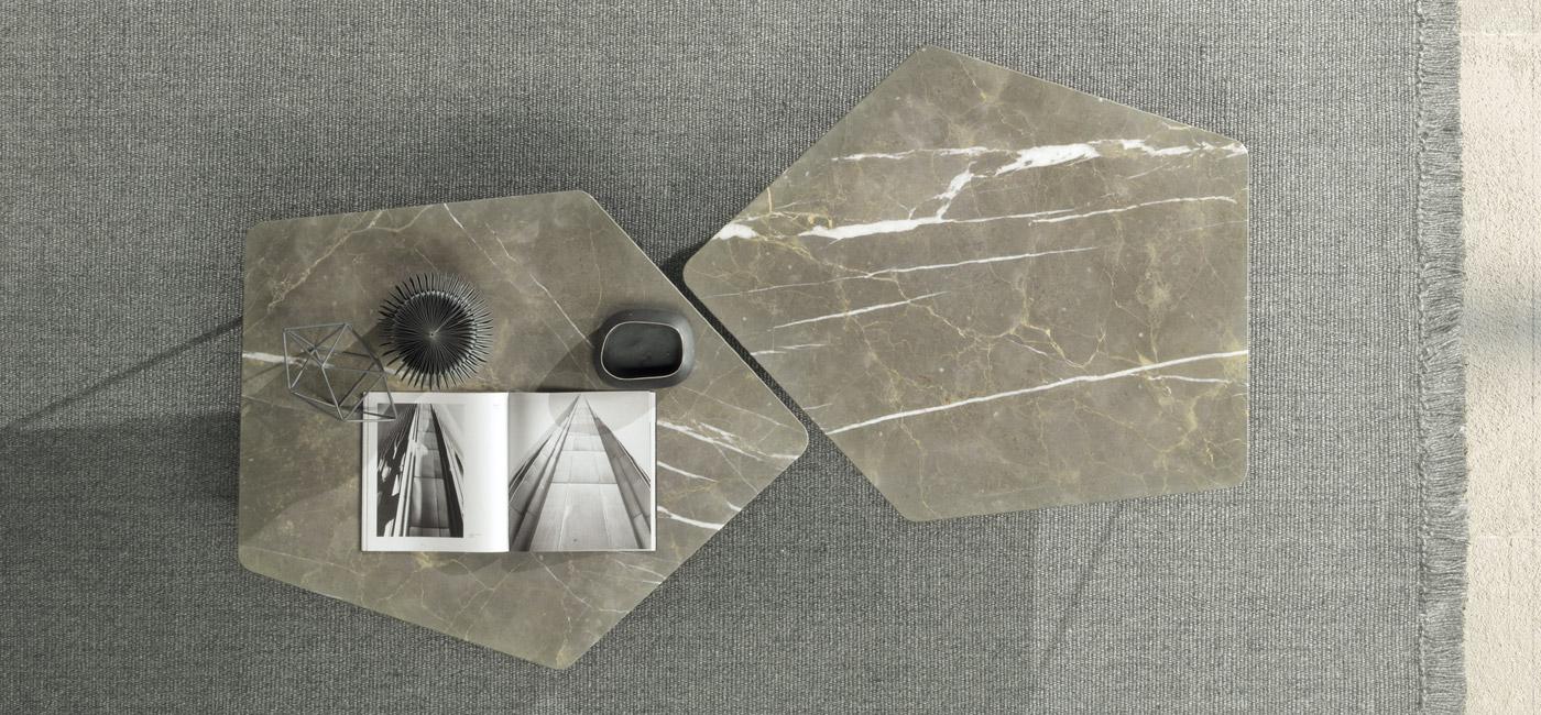 Low marble coffee table | Chocolat by Natuzzi Italia