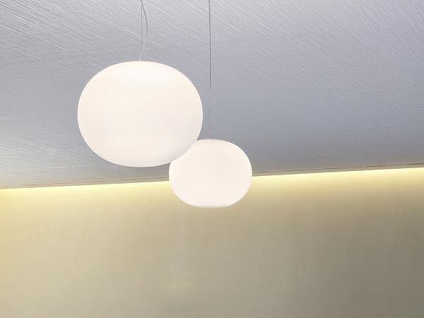 Opal glass pendant lamp | Glo-ball S by Flos