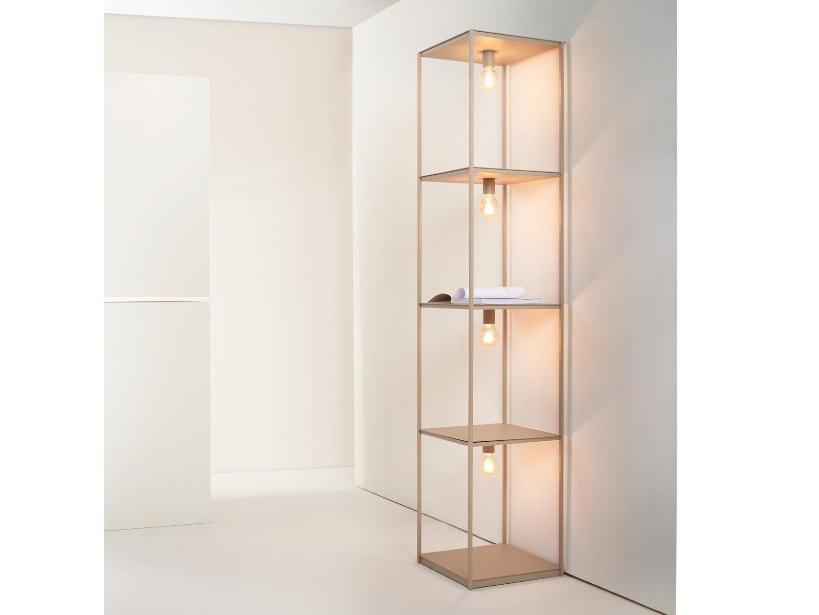 Iron bookcase with built-in lights | Box by Zava