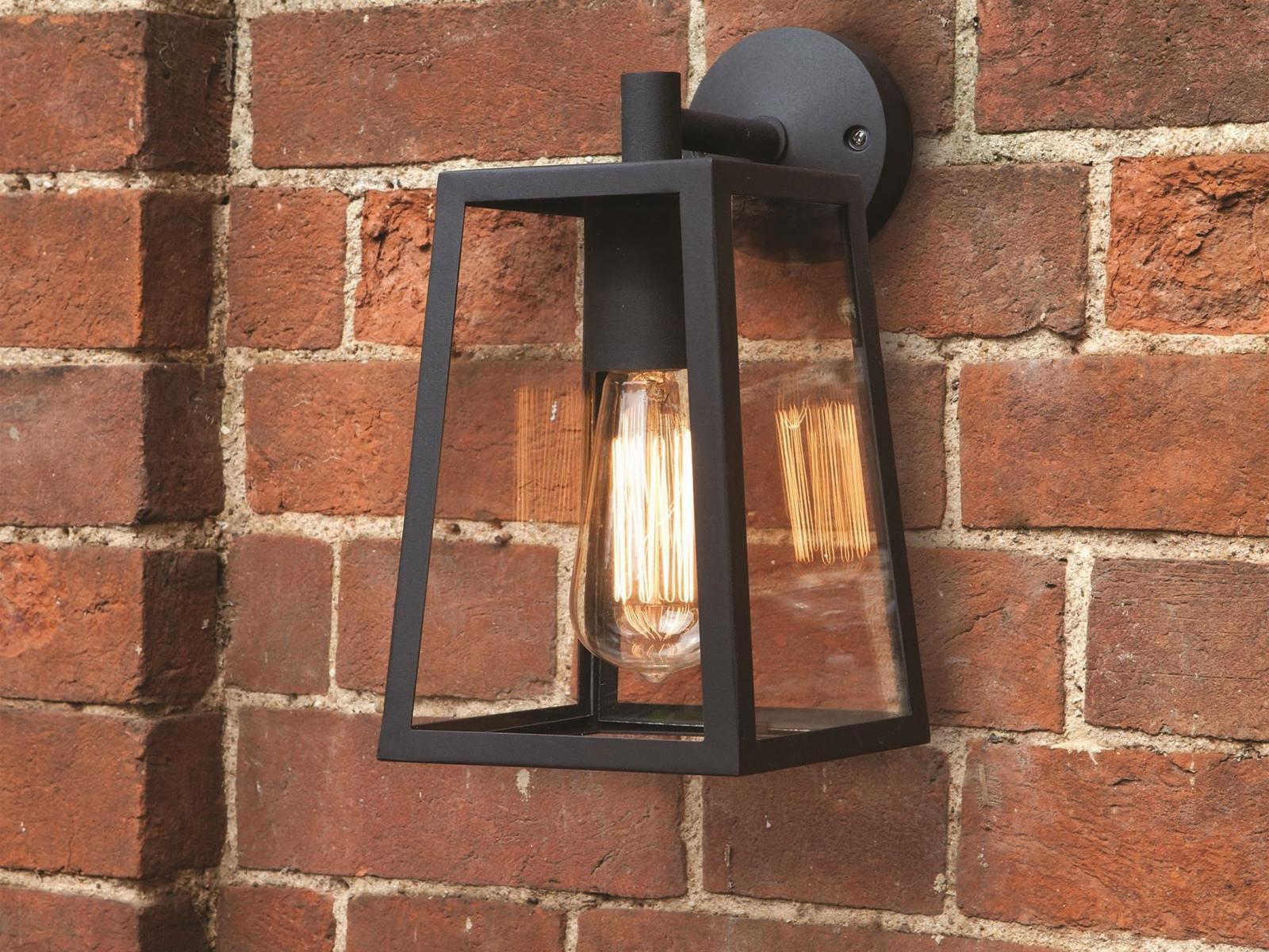 Glass and steel outdoor wall lamp | Calvi by Astro lighting