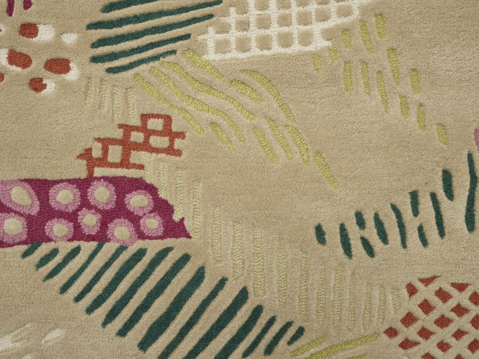 Rectangular wool rug with floral pattern | Jungle by Ligne Roset