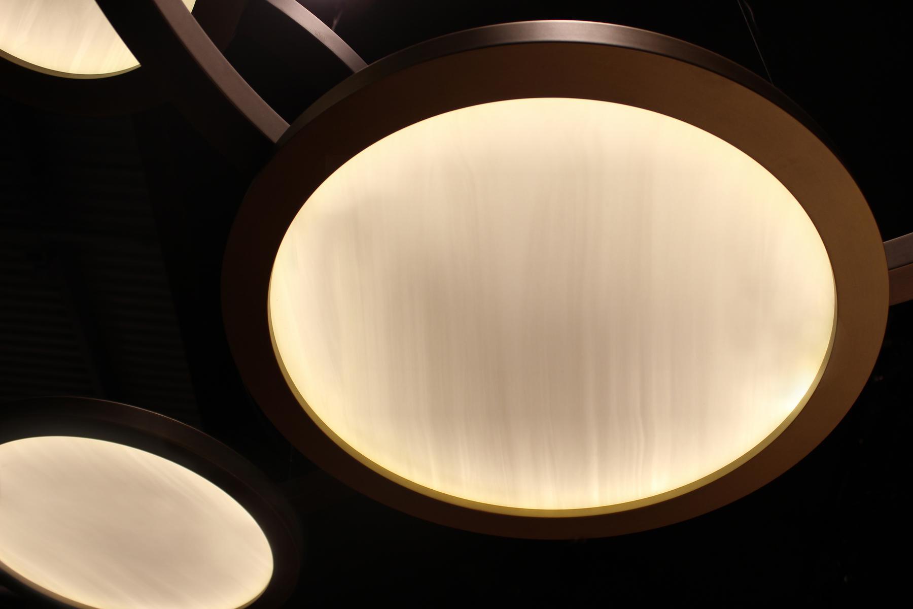 LED wooden pendant lamp | Eclisse by Contardi