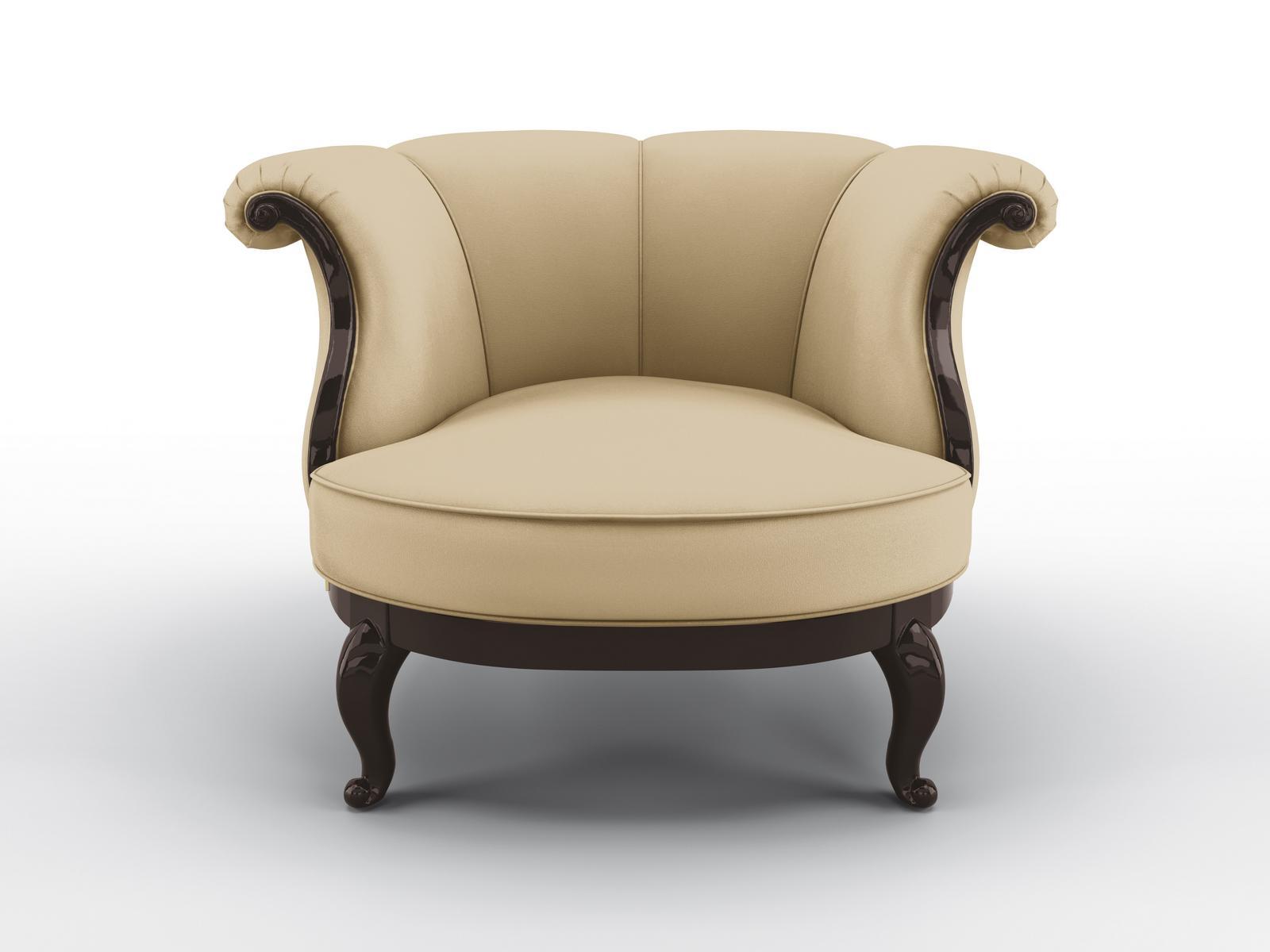 Velvet armchair with armrests | Flower by Bruno Zampa