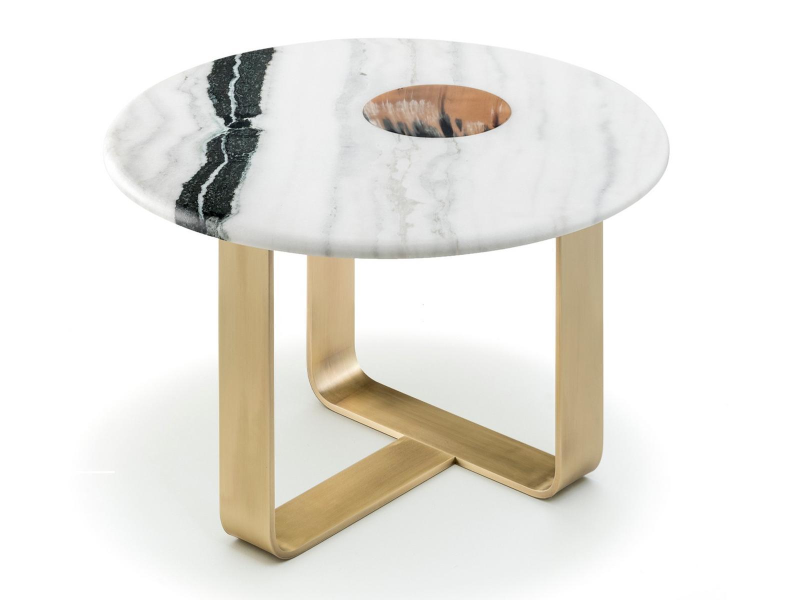 Round marble high side table | Apollo 7010b by Arcahorn