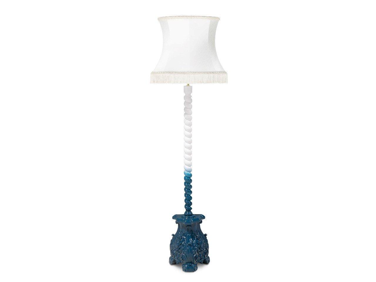 Mahogany floor lamp | Skyscraper Blue by Boca Do Lobo