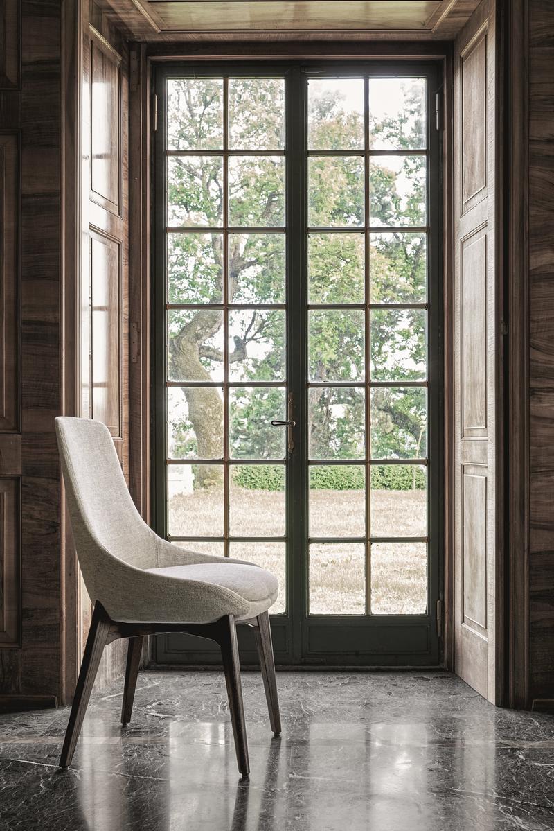 Upholstered fabric chair | Linear by Ditre Italia
