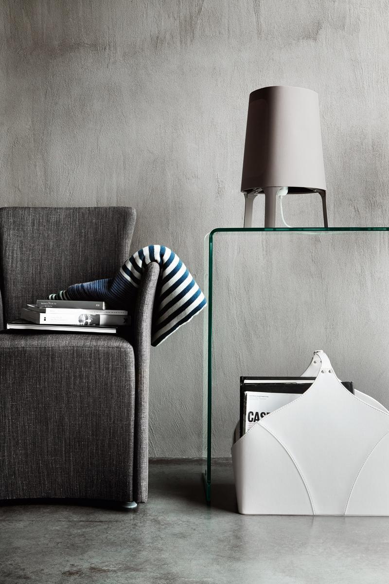 Leather easy chair with armrests | Nido by Calligaris