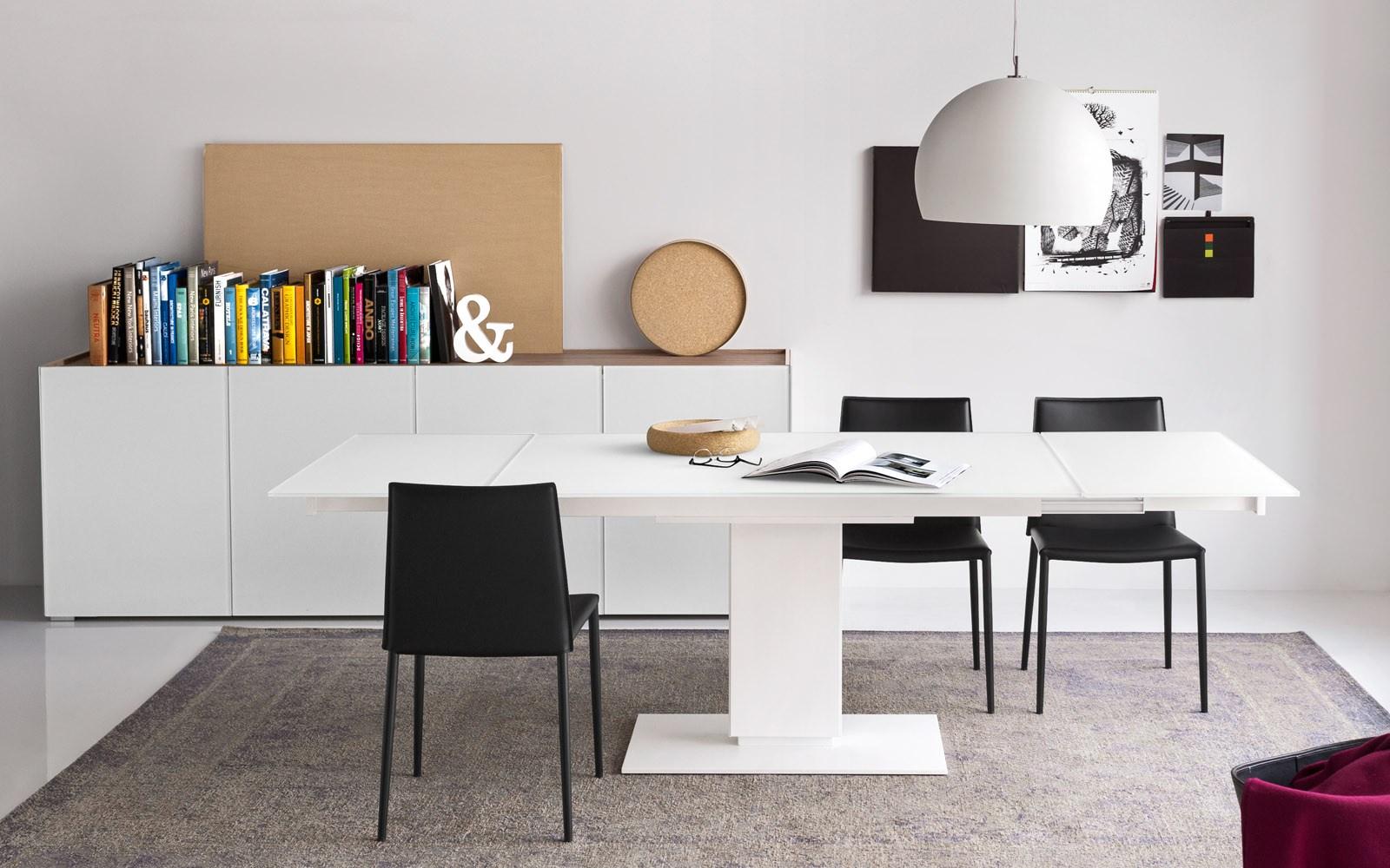 Extending rectangular ceramic table | Echo by Calligaris