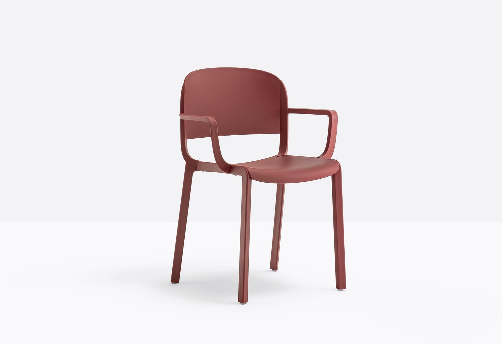 Polypropylene chair with armrests | Dome 265 by Pedrali