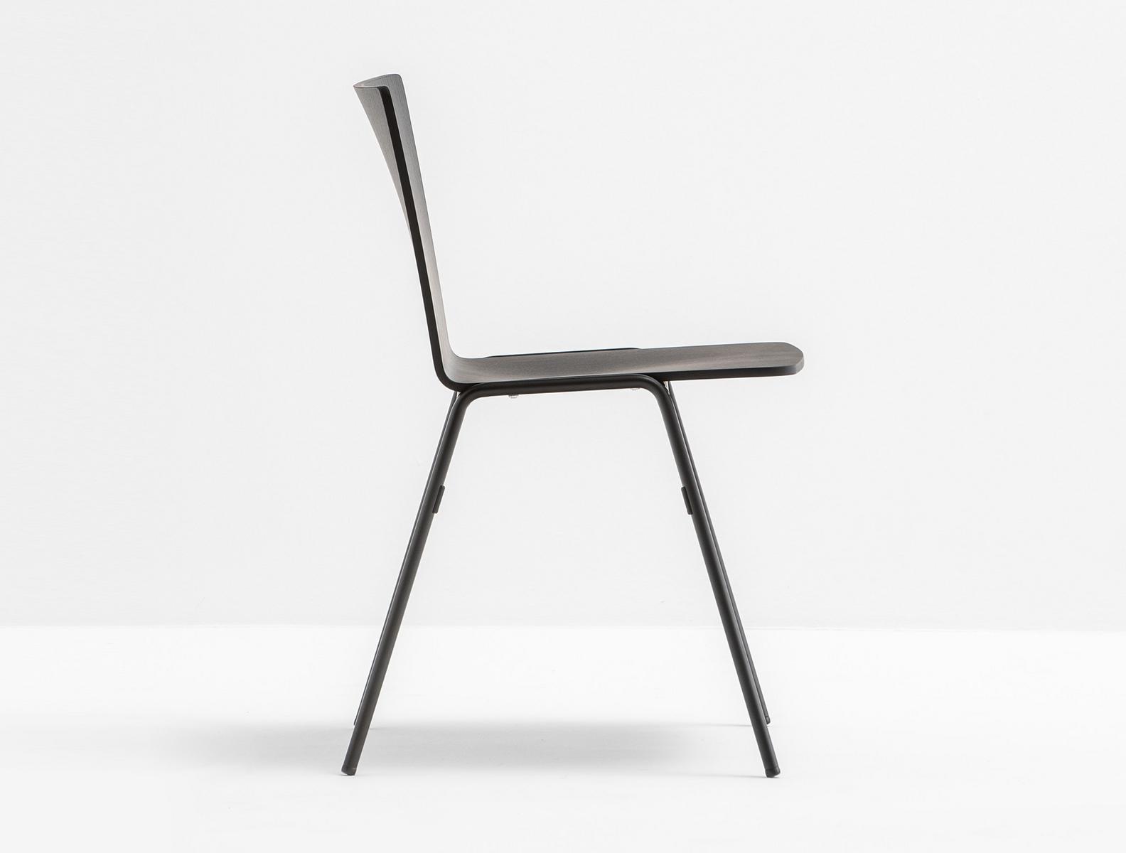 Steel and wood restaurant chair | Osaka Metal 5711 by Pedrali