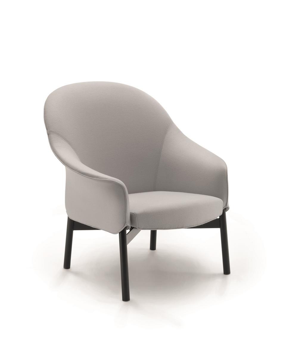 Fabric easy chair with armrests | Gloria High by Arflex