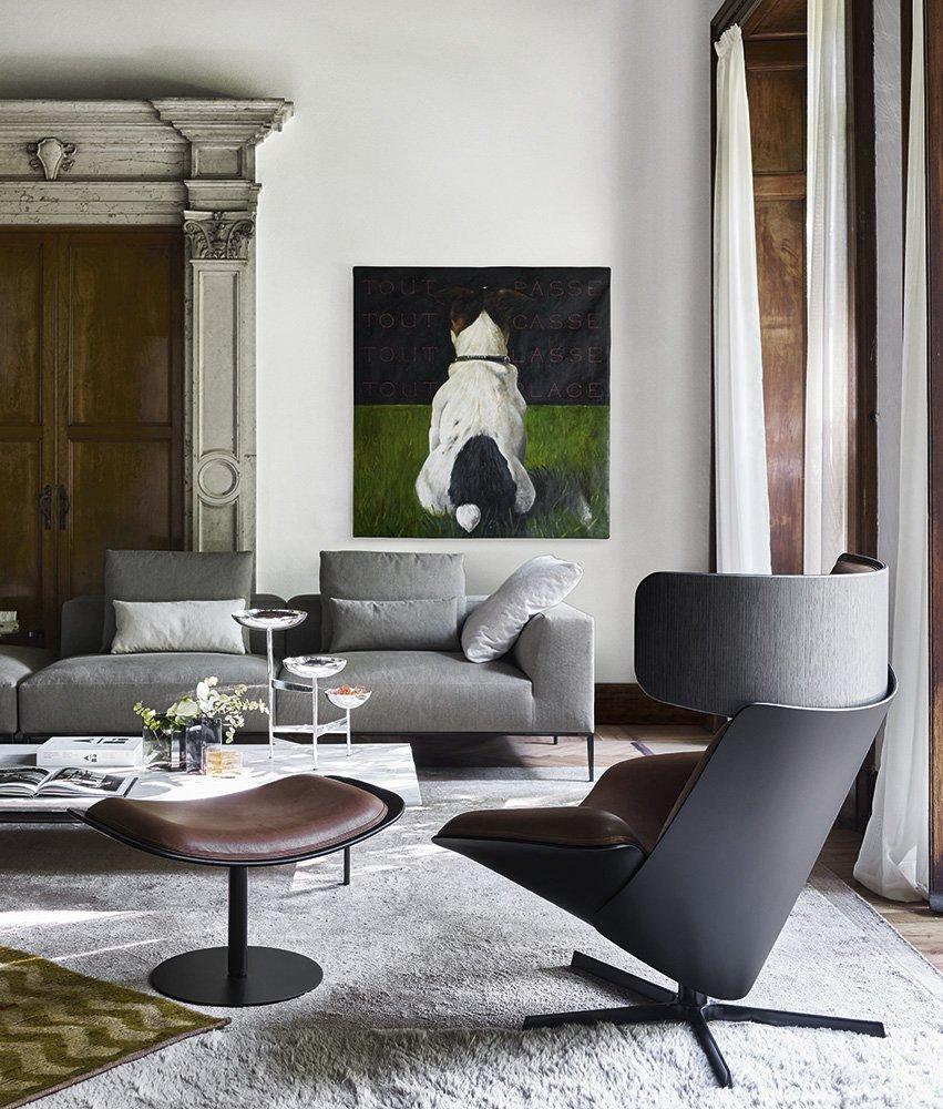 Corner sectional fabric sofa | Michel Effe by B&B Italia