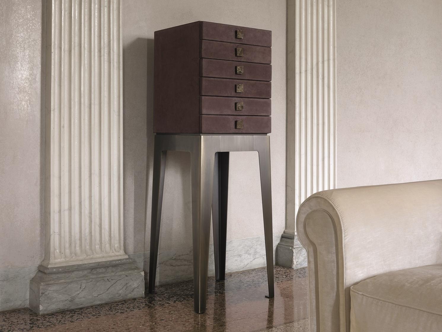 Rectangular metal chest of drawers | Lady by Longhi