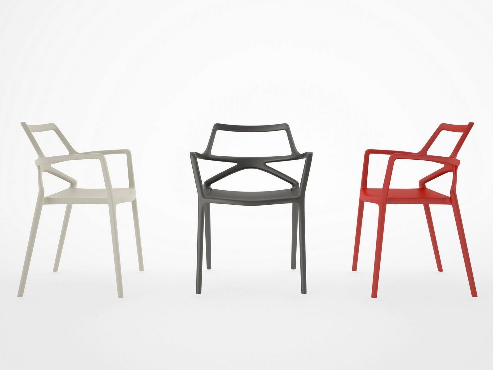 Garden chair with armrests | Delta by Vondom