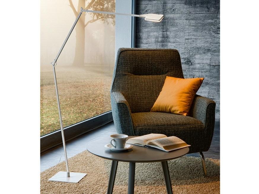 Contemporary style LED direct light height-adjustable aluminium floor lamp | Jackie Iot by Panzeri