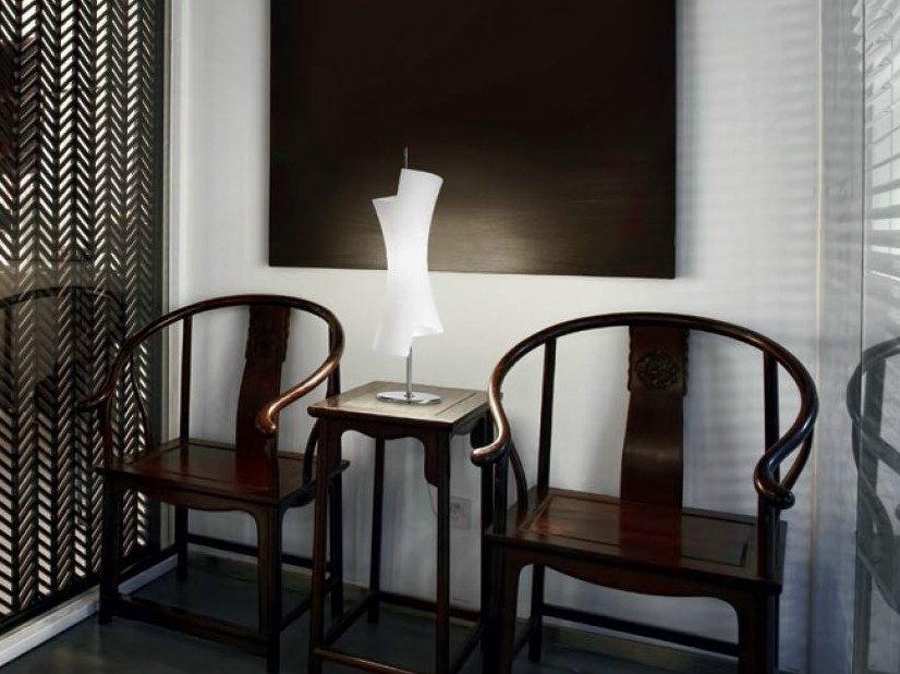 Blown glass table lamp | Twister by Panzeri