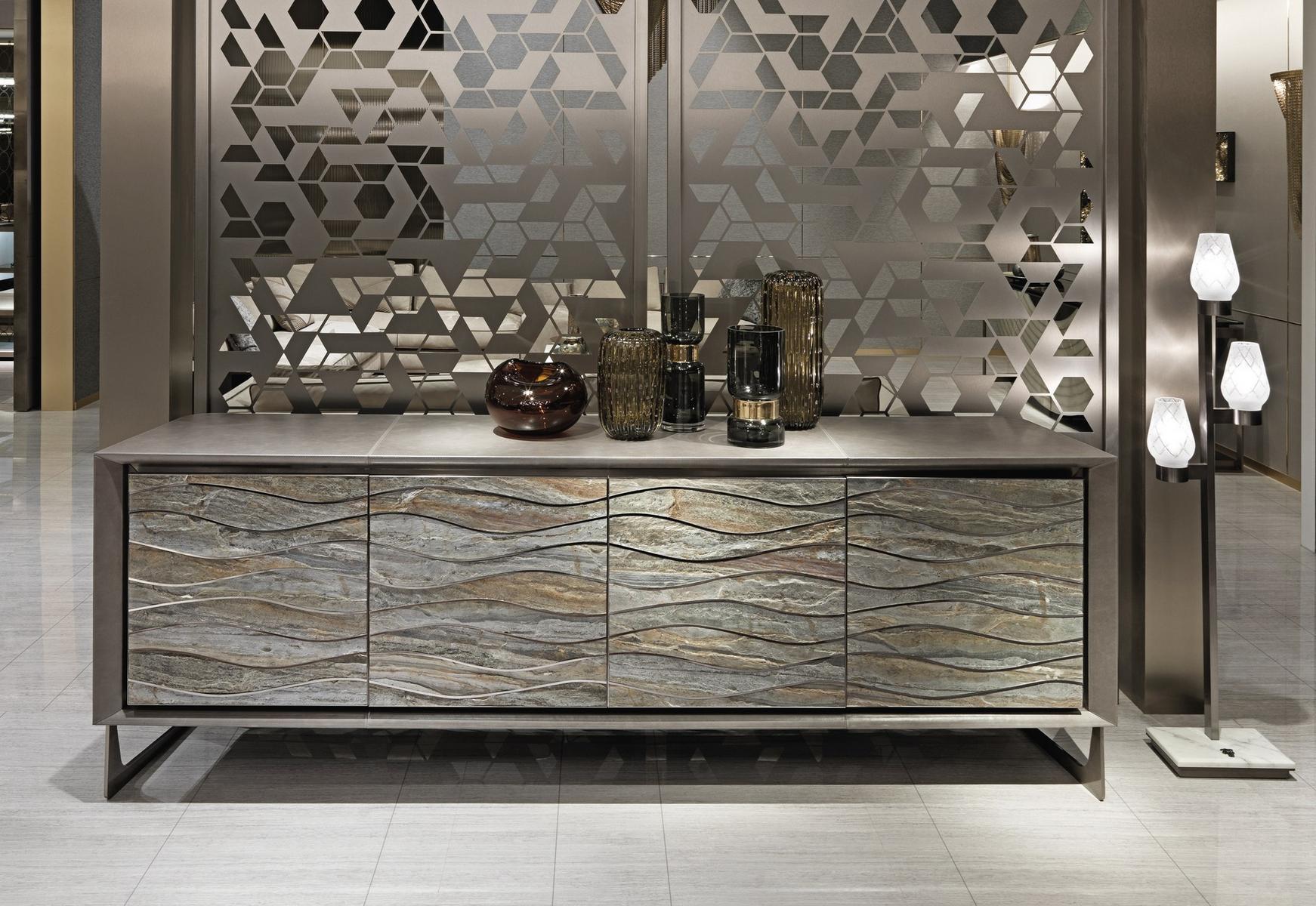 Metal sideboard with doors | Azimut by Visionnair