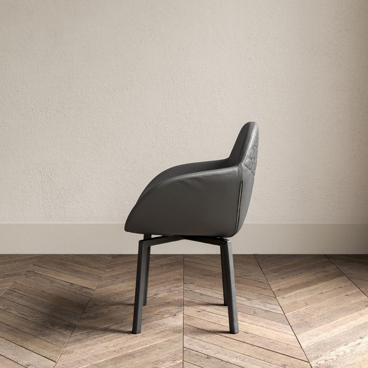 Swivel upholstered chair | Ten by Ozzio Italia