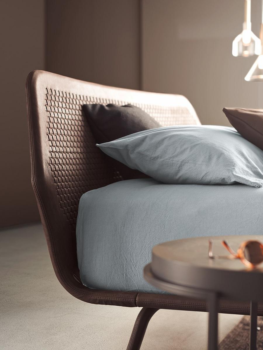 Solid wood double bed | Trama Intreccio by Pianca