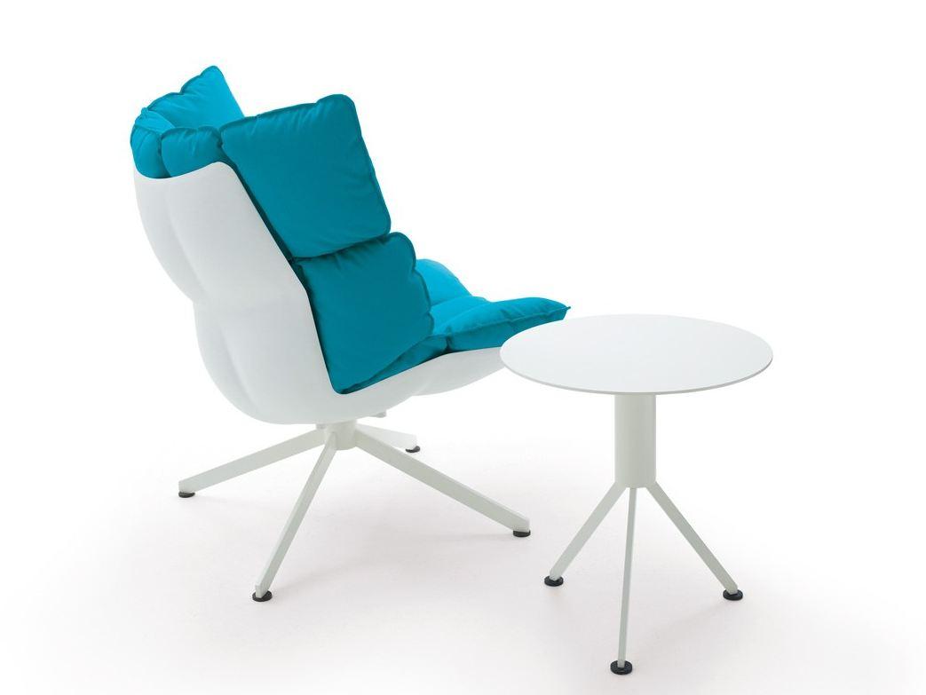 Round garden side table | Husk Outdoor by B&B Italia