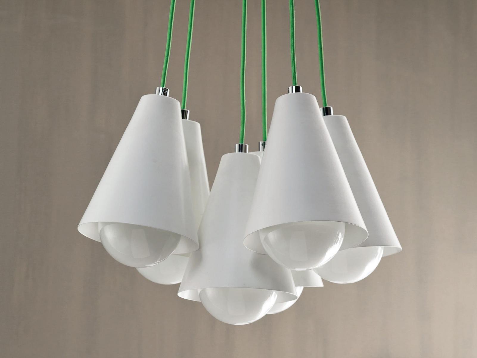 Direct light iron pendant lamp | Cono 6 by Zava