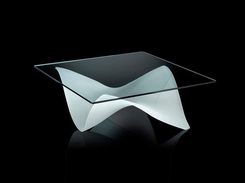 Square glass coffee table | Gaudì by Reflex