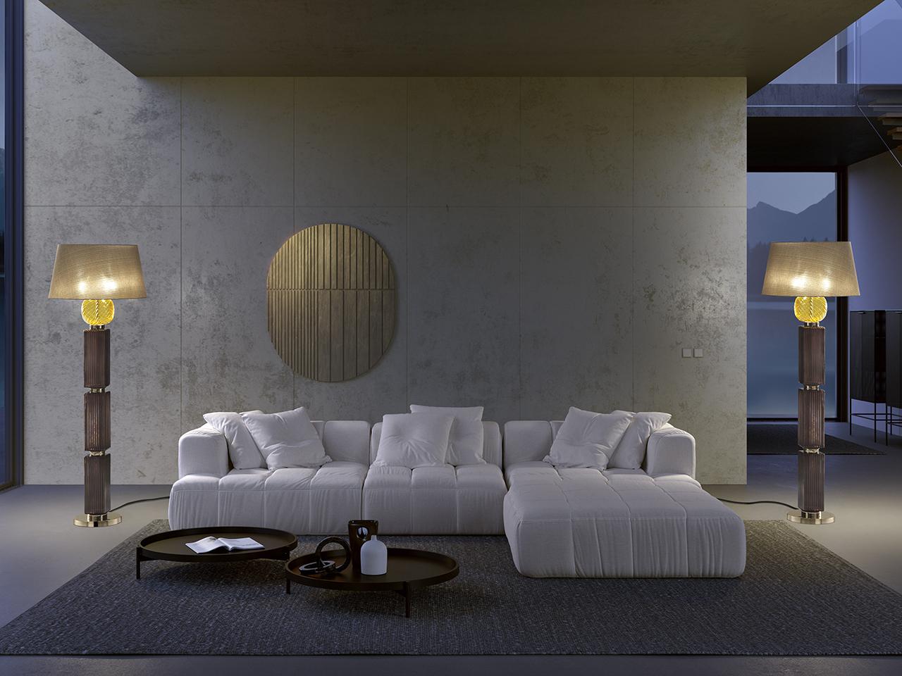 LED blown glass floor lamp | Matilda 8173/p3 by Italamp