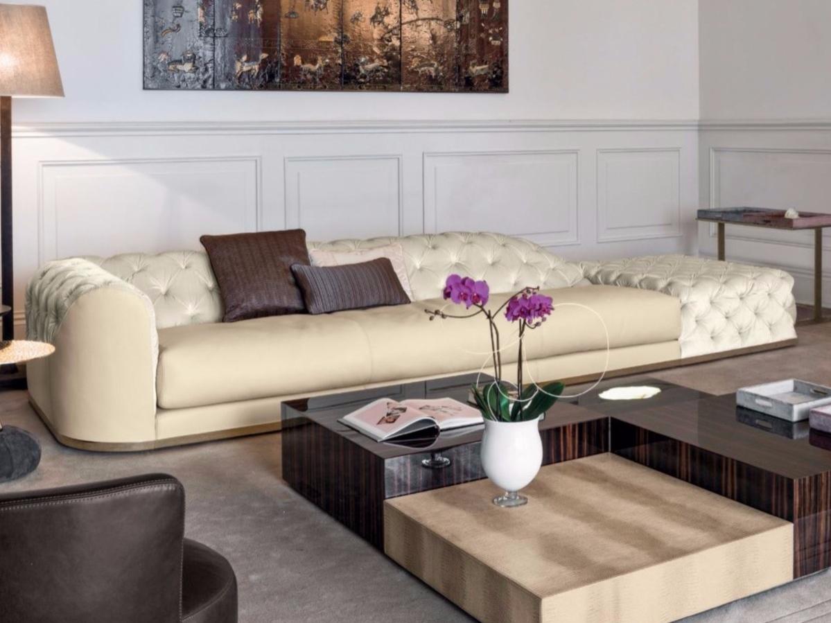 Corner fabric sofa | Milton by Longhi