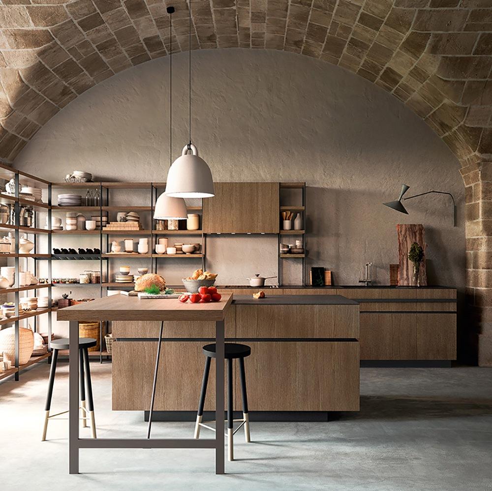 Lacquered kitchen with handles ALF Valdesign Soho