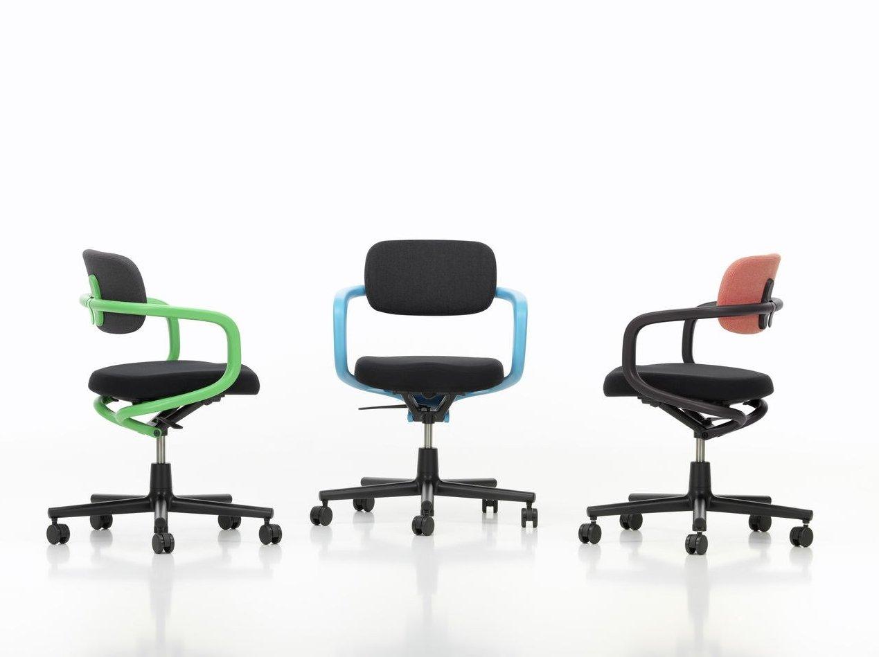 Height-adjustable fabric office chair with armrests | Allstar by Vitra