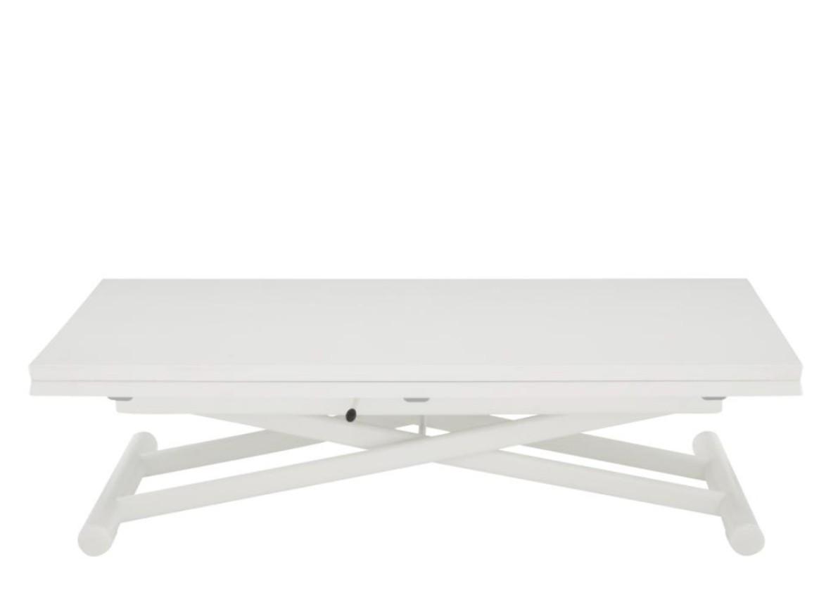Height-adjustable low rectangular steel and wood coffee table | Brunch by Ligne Roset