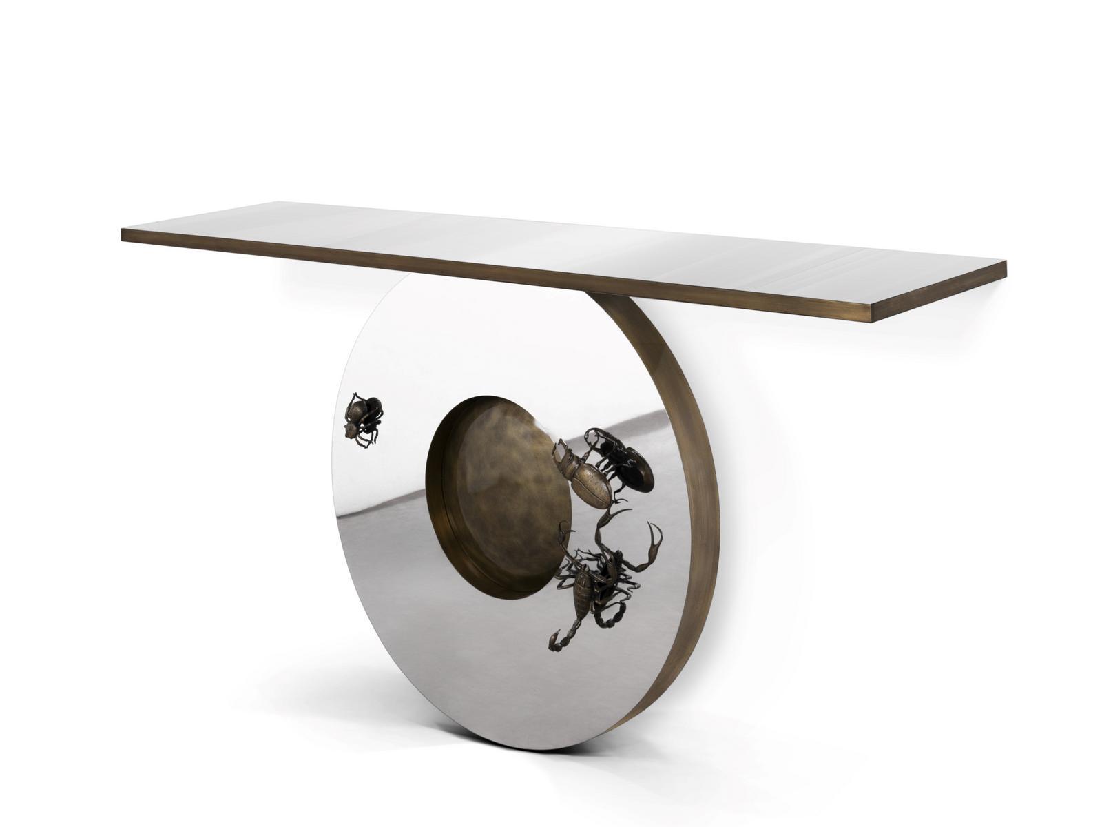 Rectangular brass console table | Metamorphosis by Boca Do Lobo