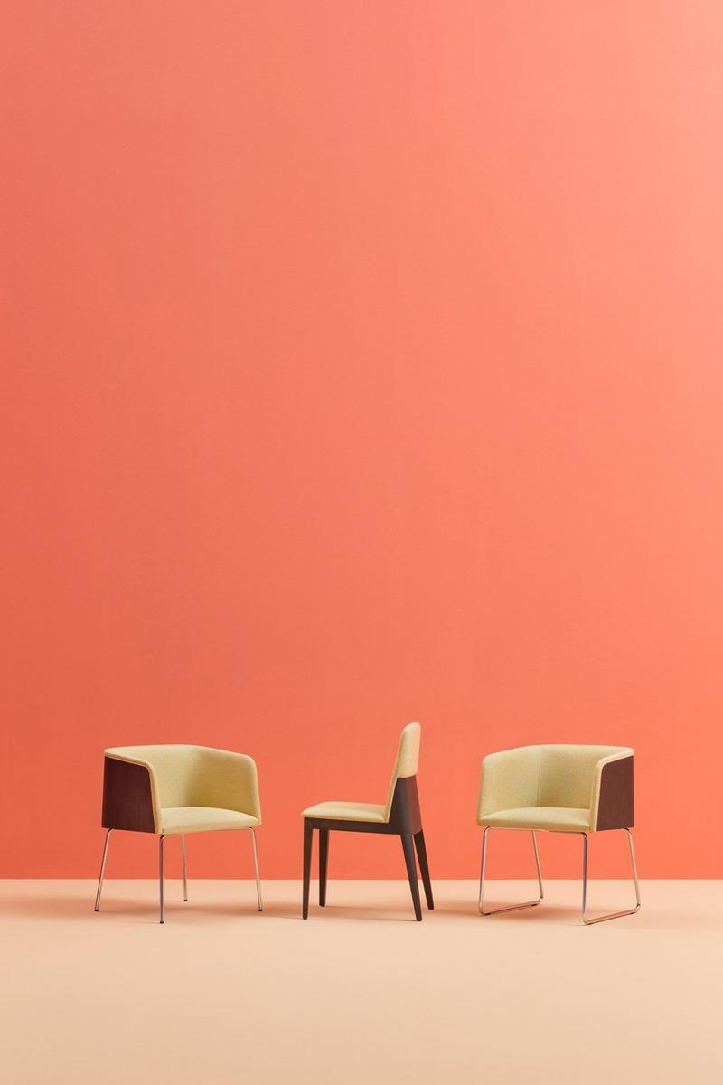 Upholstered wooden chair | Allure 735 by Pedrali