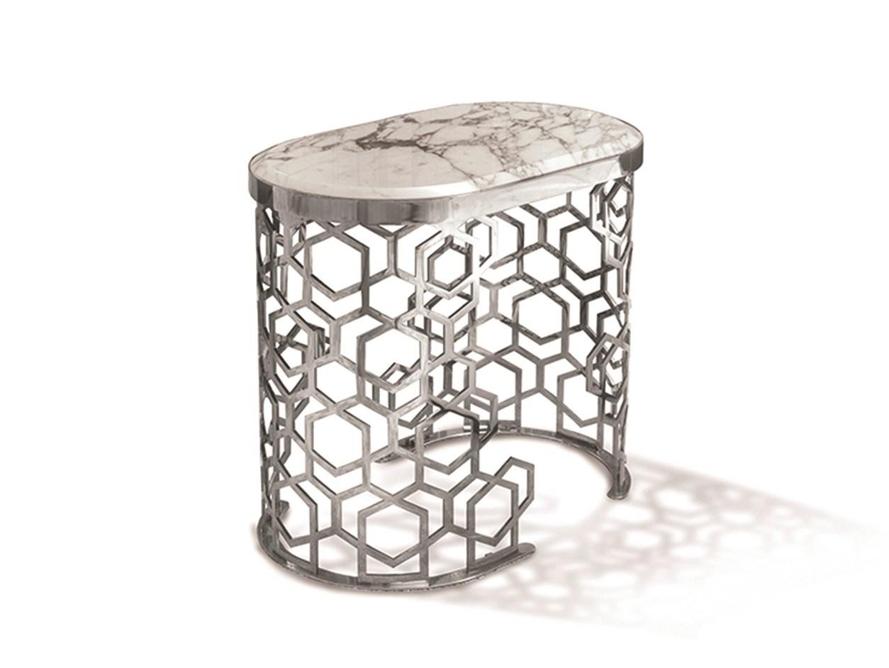 Oval stone coffee table | Manfred by Longhi