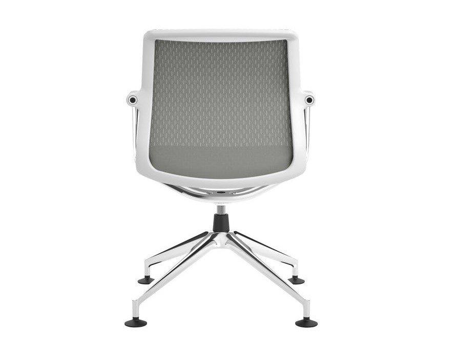 Swivel mesh chair with armrests | Unix by Vitra