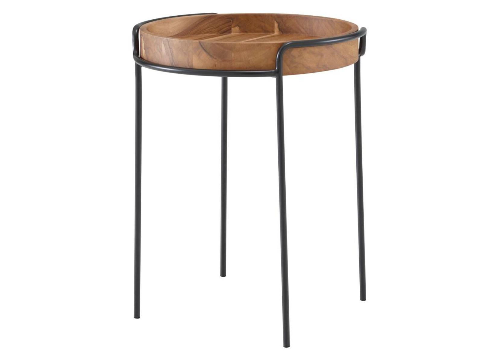 Round steel and wood coffee table | Mazargues by Ligne Roset