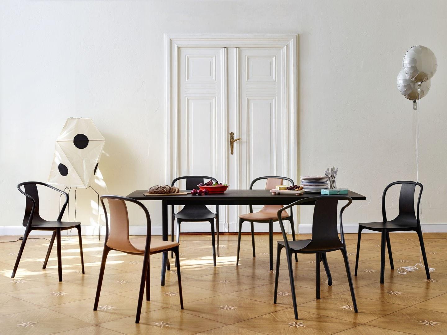 Rectangular steel and wood table | Belleville by Vitra