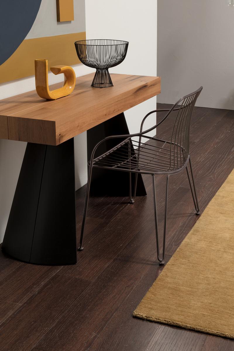 Metal chair with armrests | Lira by Ozzio Italia