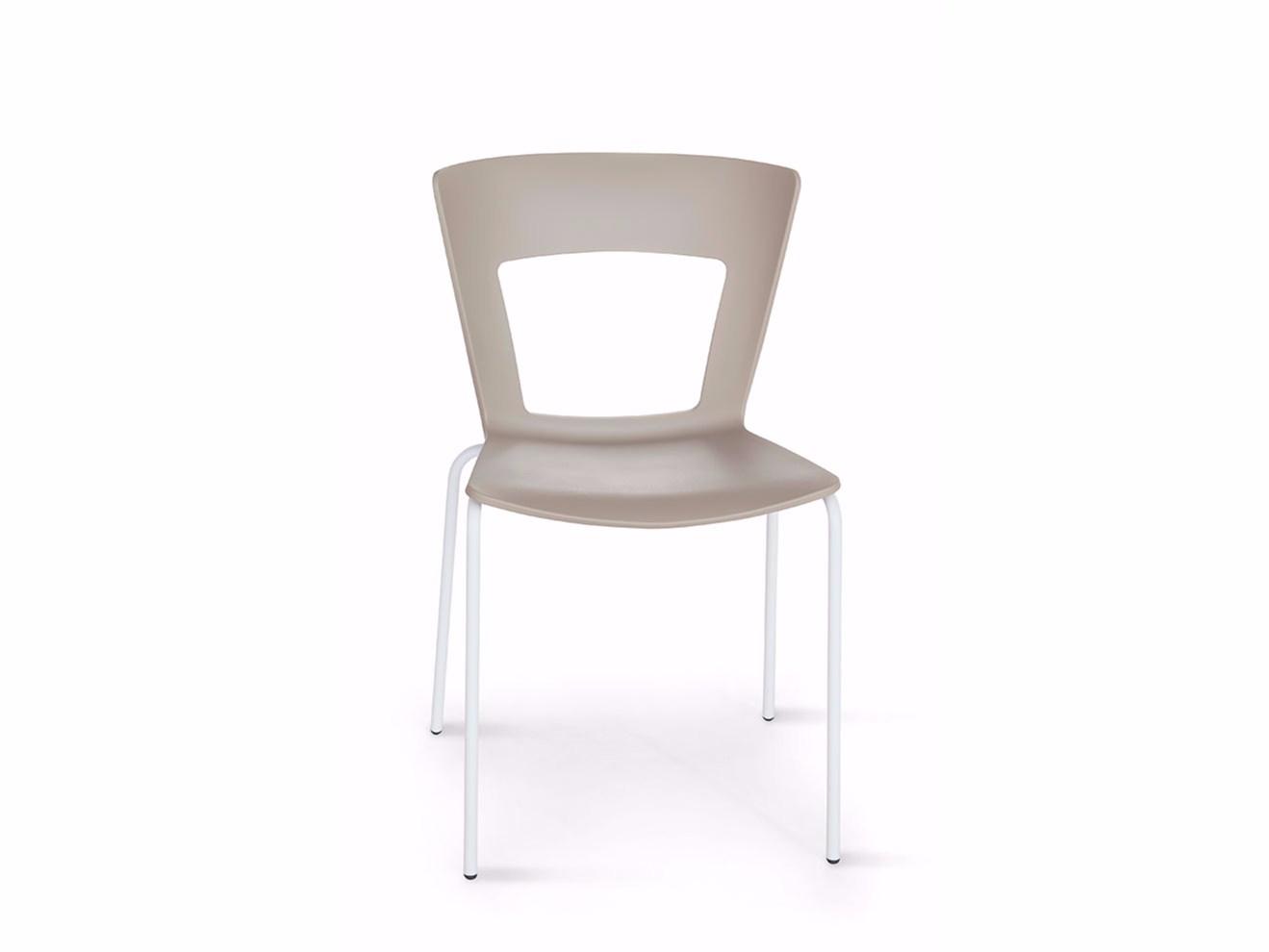 Stackable open back chair | Lilia by Riflessi