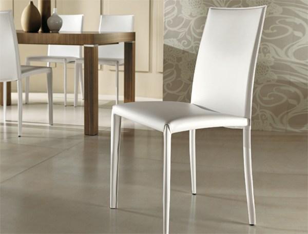 Tanned leather restaurant chair | Sara by Riflessi